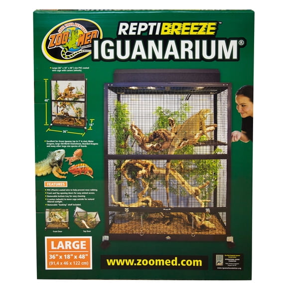 Zoo Med ReptiBreeze IguanArium Screen Cage (Large 36"X18"X48")