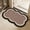 Brown, variant on Cloud-Shaped Bordered Bath Rug, 15.74"x23.62", Non-Slip Absorbent Rug with Dotted Trim, Home Indoor Decor Floor Mat