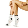 thumbnail image 4 of Benefeet Sox Calcetines con volantes para mujer Lindos calcetines de algodón para la tripulación Calcetines de vestir holgados con volantes Calcetines altos hasta el tobillo con dobladillo c, 4 of 5