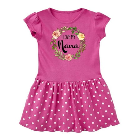 

Inktastic I Love my Nana- flower circle Gift Baby Girl Dress