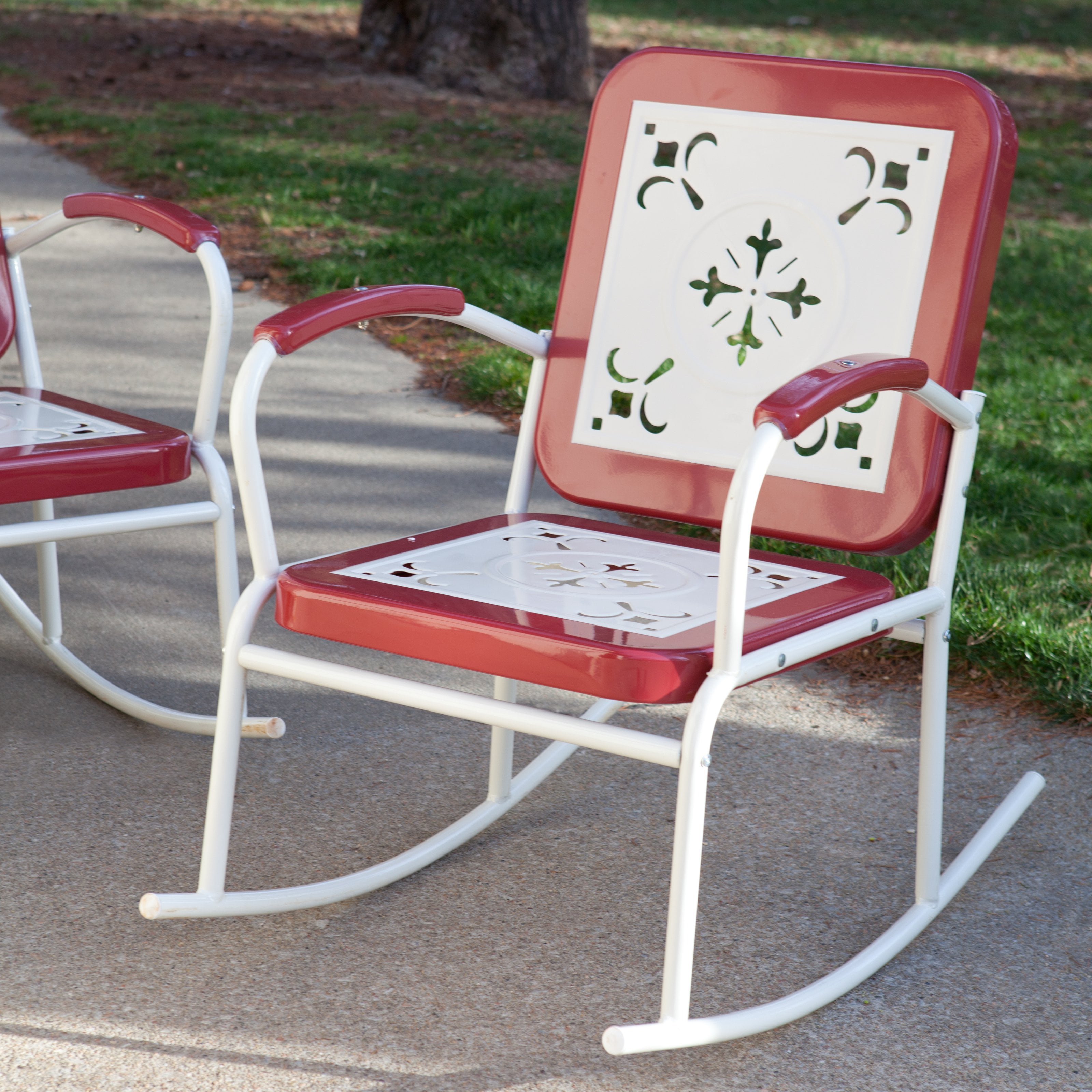 Coral Coast Paradise Cove Retro Metal Rocker Walmart Com
