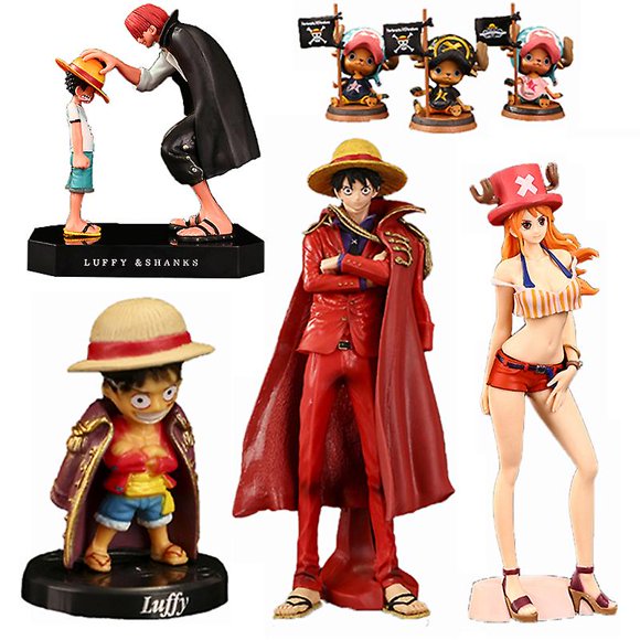 One Piece Anime Action Figure Luffy Zoro Sanji Ace Nami Shanks Chopper Boa Hancock Usopp Modle Doll Toy Cake Car Ornaments Gift
