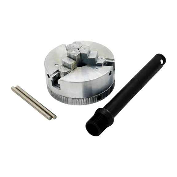 Mandril de torno de 3 mordazas portátil, resistente al desgaste, ligero y compacto de repuesto para mini torno de metal de aleación de zinc.