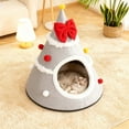thumbnail image 5 of BotaniNest Chat d'Intérieur Semi-Clos Forme Hivernale Chat pour Petites Moyennes Grandes Races Salon Chambre Balcon Jeu Repos, 5 of 5