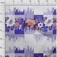 thumbnail image 3 of oneOone Georgette Viscose Royal Blue Fabric Asian Floral With Texture Sewing Material Print Fabric By The Yard 42 Inch Wide, 3 of 4