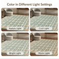 thumbnail image 7 of ODIKA 8'x10' Ultra-Soft Area Rug, Mid Century Geometric Grid Vintage Border Frame Hallway Teal None Washable, Bare feet friendly, Silk-Touch for Bedroom, Under Sectional, 7 of 7