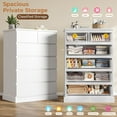 thumbnail image 2 of Tall Chest of 6 Drawers, Modern Dresser/Storage Cabinets for Bedroom, 6 Drawers Dresser Storage Organizer for Living Room Closet, White, 2 of 7