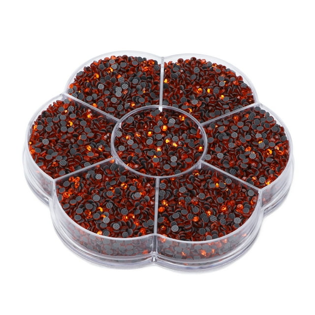 ESTINK Strass à Dos Plat, 14400pcs Strass à Dos Plat Éblouissant Coloré Strass Irisés Robustes Perles Rondes pour Maquillage Manucure, Strass à Ongles