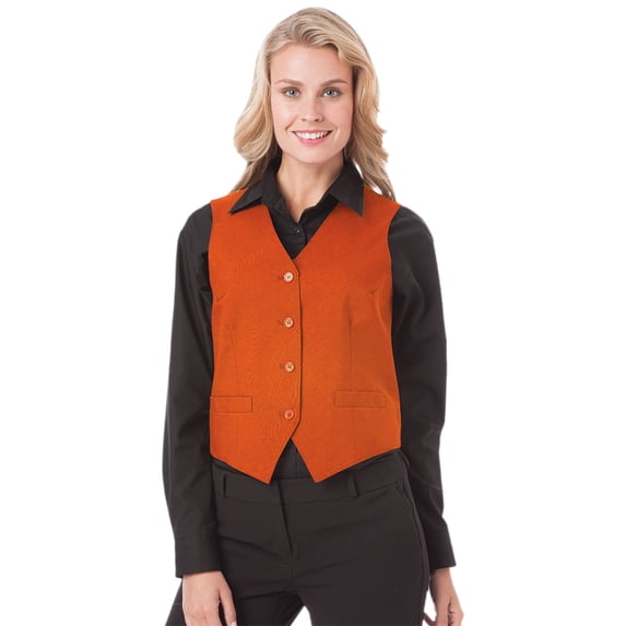 BlueGeneration Ladies Teflon Twill Vest - Orange 4 Extra Large Solid
