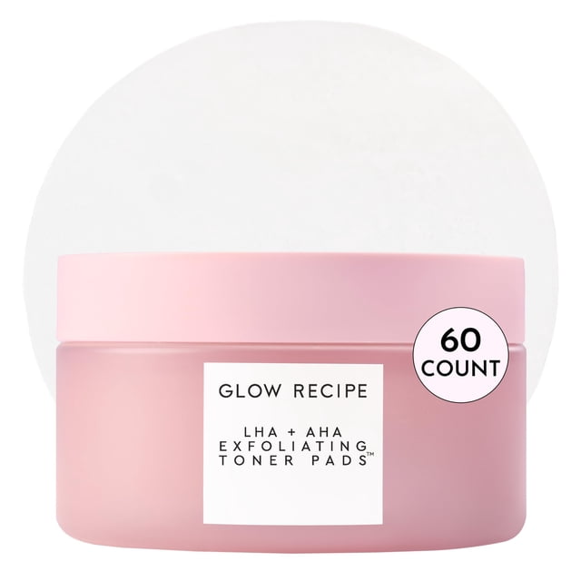 Pads tónico exfoliantes LHA + AHA de Glow Recipe, 60 unidades