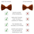 thumbnail image 3 of Classic Pre-Tied Soft Crape Bow Tie for Wedding Formal Events Solid Tuxedo, by Bow Tie House (Medium, Rust), 3 of 5