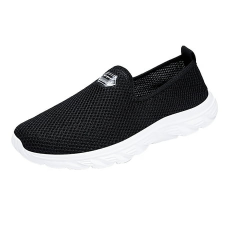 

TOYFUNNY Mens Flyknit Mesh Sleeve Breathable Soft Sole Running Sneakers