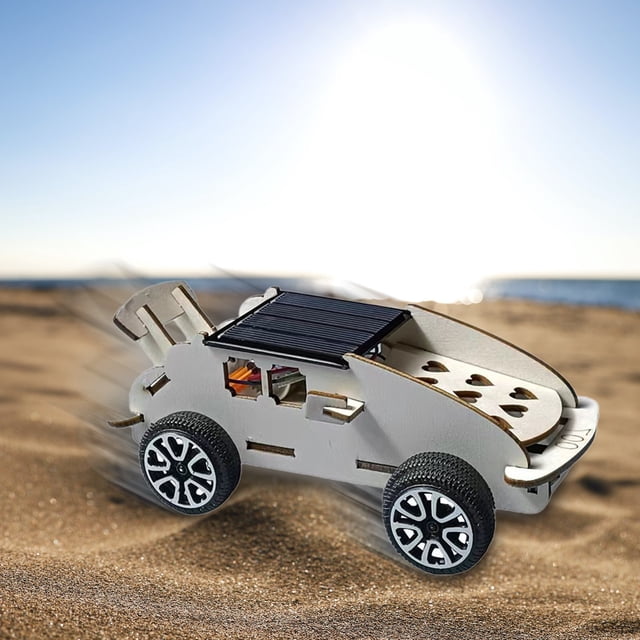 TIMIFIS Transparent Plaything Students Puzzle Car Toy Stem Set DIY Technology Small Solar Car Education