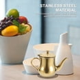 thumbnail image 4 of Stainless Steel Oil Strainer Pot Golden for Home Kitchen 1Pcs 7.7X5.1X3.9In, 4 of 8