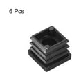 thumbnail image 3 of Paquete de 6 inserciones para tubos cuadrados con rosca M8, para tubo cuadrado OD de 0.79"x0.79", tapón de plástico negro para inserción de silla, 3 of 6