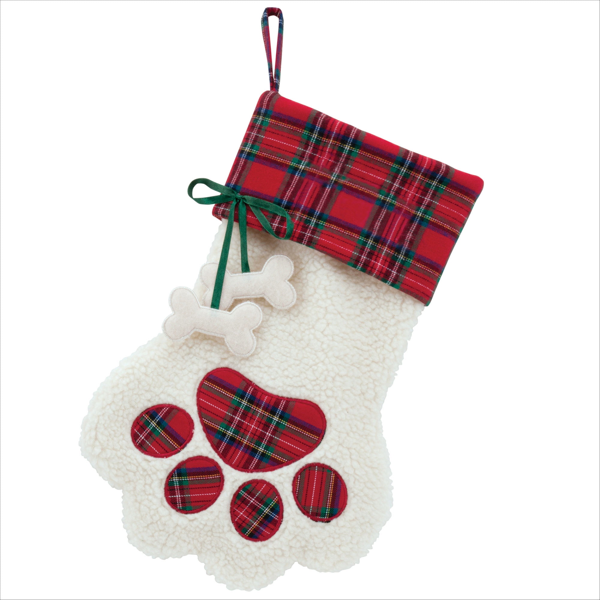 Personalized Dog Paw, Cat Paw and Snowflake Christmas Stockings