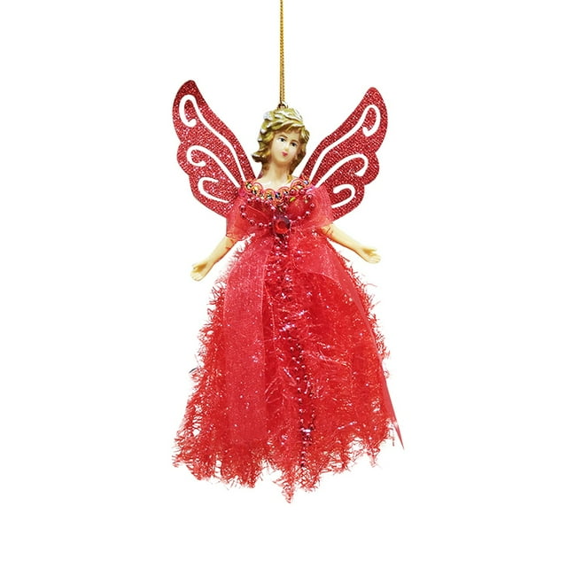 Christmas Tree Topper Angel - Portable with Hanging Rope for Christmas Decorations