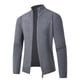 thumbnail image 2 of Puntoco Abrigo De Cuello Alto Con Bolsillos Y Cremallera De Punto De Color Liso Para Hombre, 2 of 9