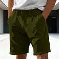 thumbnail image 2 of ctdiral Mens Corduroy Shorts Casual Loose Fit Lightweight Short Pants Elastic Waist Button Zipper Lounge Shorts Summer Beach Shorts with Pockets, 2 of 6