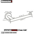 thumbnail image 2 of Double Towel Bar Matte Stainless Steel Bath Towel Rack for Bathroom Towel Holder Wall Mount Total Length TBLPB, 2 of 9