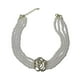 thumbnail image 1 of Collar francés con perlas y flores huecas, collar retro exquisito para mujer, cadena clavícula, 1 of 8