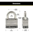 thumbnail image 6 of Laminated Padlock, Stainless Steel, 2-In., Keyed, 6 of 7