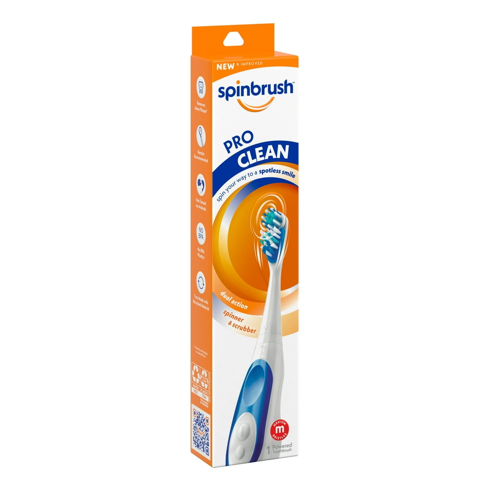 Spinbrush Pro Clean Medium Bristles Powered Toothbrush