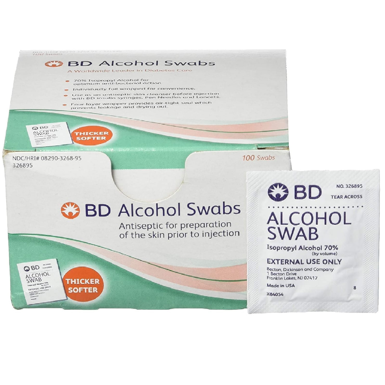 BD Alcohol Swabs 100 Ct Walmart