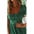 thumbnail image 5 of Summer Dresses for Women Maxi Square Neck Puff Sleeve Floral Print Dress, 5 of 6
