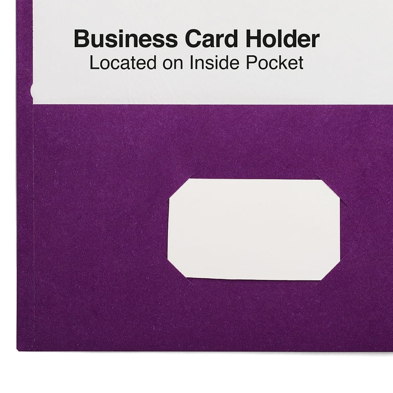 Staples School Grade 2 Pocket Folder, Purple, 25/Box