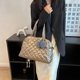 thumbnail image 1 of Bolsos de mensajero de algodón acolchado de otoño, bolso de mano informal con pompón para mujer (caqui), 1 of 8