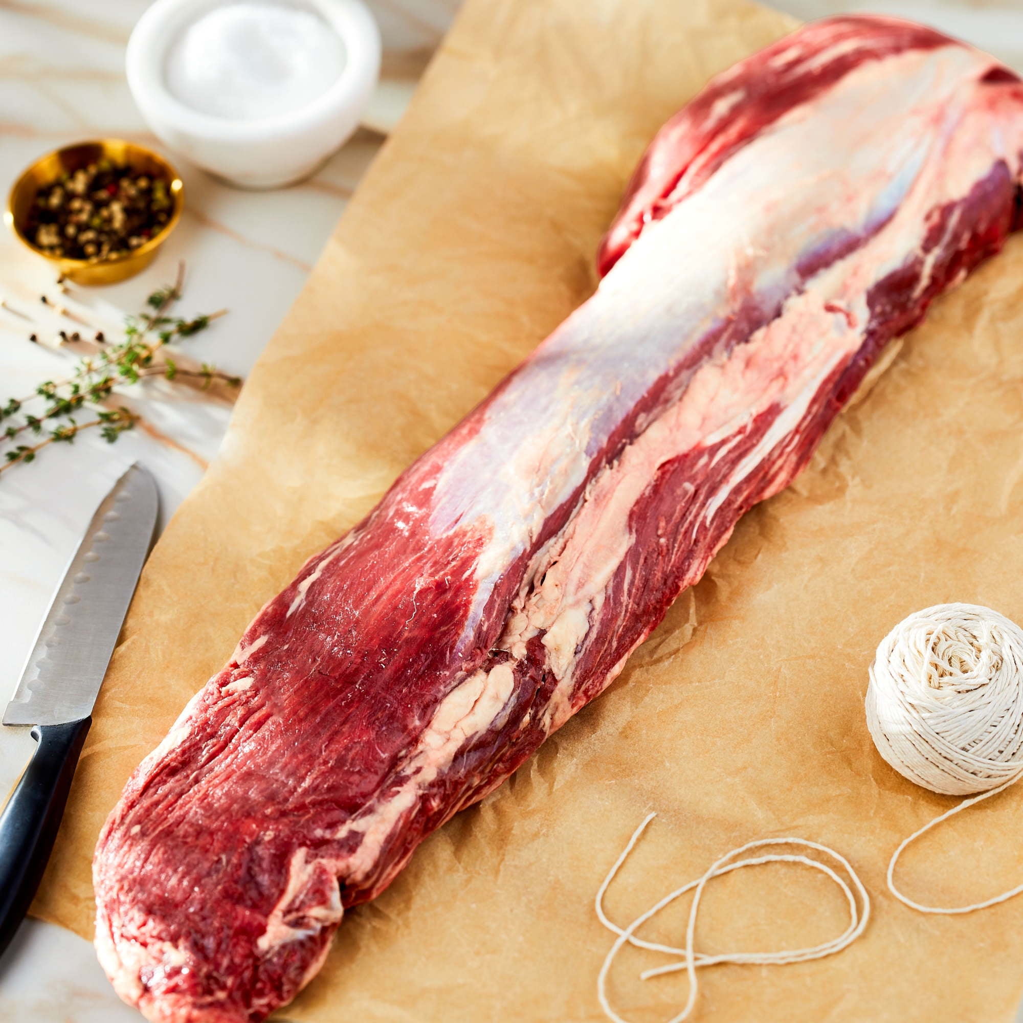 Whole Beef Tenderloin, Choice Angus Beef, Boneless, 1 per Package, 5.0 - 8.3 lb