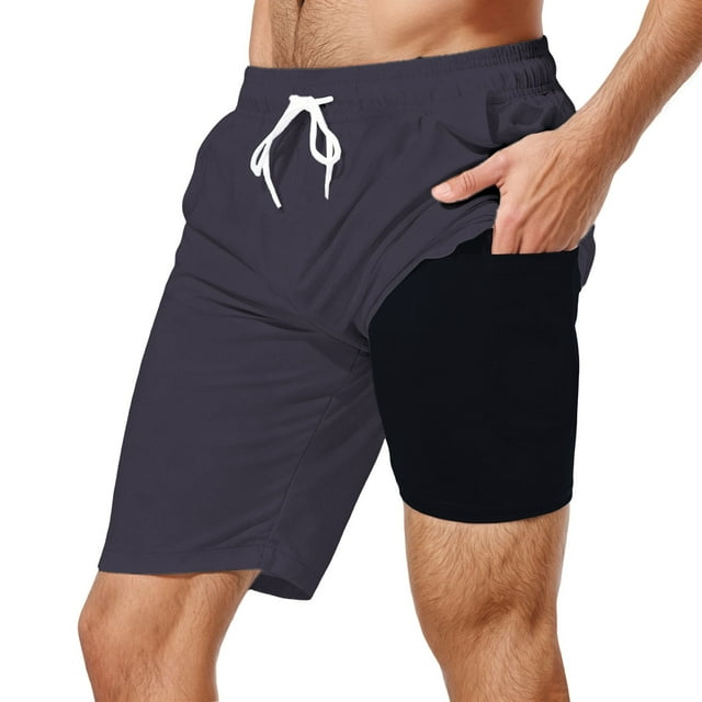 Men's Summer Casual Shorts with Functional Pockets and Inner Layer for Versatile Outdoor Wear Durable Construction for Daily Leisure Street Style and Travel