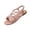 Pink #012, variant on Sandals for Women Flat Dressy Cute Ankle Strap Open Toe Cross Bowknot Slingback Flats Summer Casual Comfortable Beach Vacation Slides Shoes 38