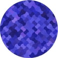 thumbnail image 1 of Ahgly Company Indoor Round Patterned Bright Blue Area Rugs, 6' Round, 1 of 1