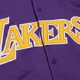 thumbnail image 4 of Unisex Mitchell & Ness Purple Los Angeles Lakers Vintage Team Origins Satin Full-Snap Jacket, 4 of 7