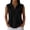 AM15_Black, variant on Womens Sleeveless Golf Waffle Polo Shirts Collared Tank Tops V-Neck Workout Athletic Tennis Tops Wine 3XL