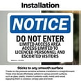 thumbnail image 3 of (2 Pack) Do Not Enter Limited Access Area Access OSHA Notice Sign 5 Inch X 3.5 Inch Vinyl Label Decal Sticker Weather Resistant, UV Protected for Workplace, Business, and Construction, 3 of 7