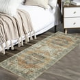 thumbnail image 1 of Garvee 2' x 6' Runner Rug Vintage Persian Distressed Rug No-Slip Stain-resistant Low Pile Runner Rug for Hallway Kitchen Home Decor, Brown, 1 of 6