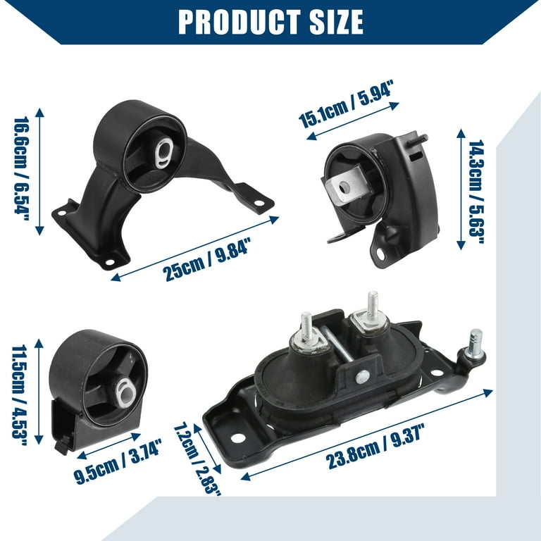 Unique Bargains Outer Engine Motor Mount Kit, Durable & Reliable 