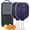 White, variant on Pickleball Paddles Set Of 2, Fiberglass Surface, Colorful Geometry Print, 4 Balls & Bag