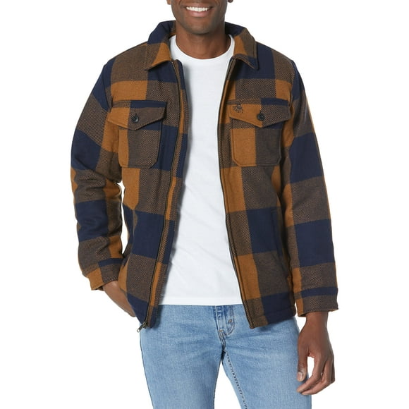 Legendary Whitetails Chaqueta para hombre estándar para exteriores, color dorado, a cuadros nocturnos, talla grande
