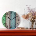 thumbnail image 2 of SKYSONIC Wood Wall Clock 10 Inch Silent Non Ticking Round Clock Oil Painting Clock Easy to Read Clock for Living Room Bedroom Bathroom Home Decor, 2 of 7