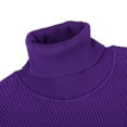 thumbnail image 6 of HA-EMORE Women's High Neck Long Sleeve Elastic Knitted Slim Fit Pullover Sweater Top Purple XL, 6 of 7