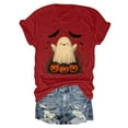 thumbnail image 5 of Kogui Halloween Tshirt Halloween Ghost Shirts Women Cute Heart Ghost Tee Shirt Casual Short Sleeve Spooky Gardener Tee Tops (Red,XXL), 5 of 5
