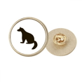 thumbnail image 1 of Black Cutton Cute Animal Portrayal Round Metal Golden Pin Brooch Clip, 1 of 3