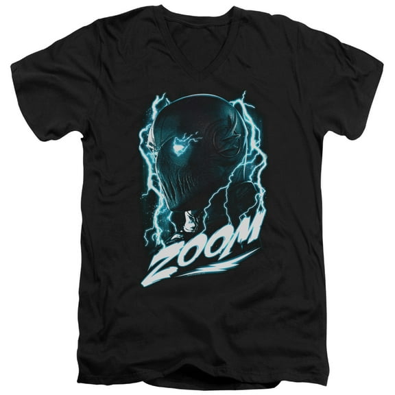 Flash Zoom S/S Adult V-Neck T-Shirt 30/1 T-Shirt Black