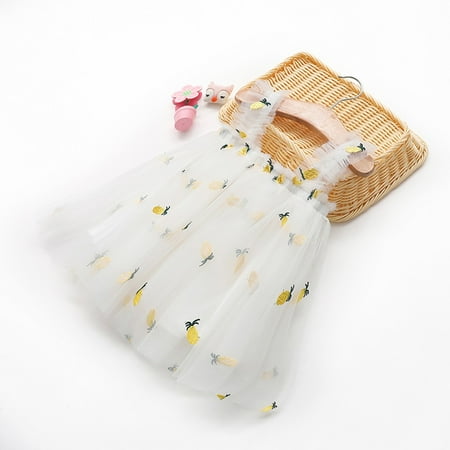 

Hunpta Kids Baby Print Straps Fruit Backless Dress Girl Sleeveless Cute Girls Dress&Skirt