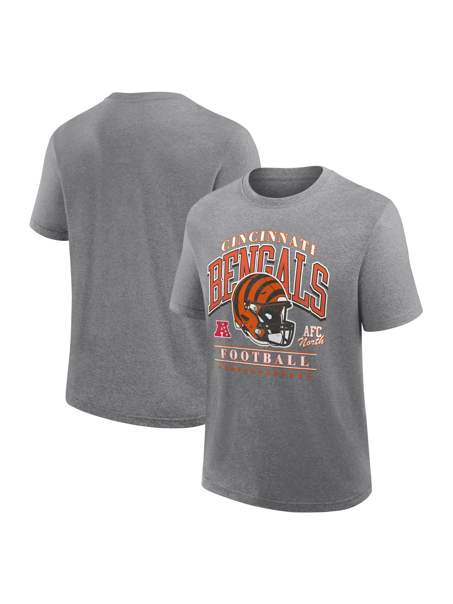 NFL Cincinnati Bengals Men's Synthetic Charcoal Heather Short Sleeve T-Shirt
