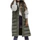 thumbnail image 1 of Chaleco largo con capucha de invierno para mujer, chaleco acolchado sin mangas con cremallera completa, abrigos de moda, chaqueta con bolsillos, 1 of 5